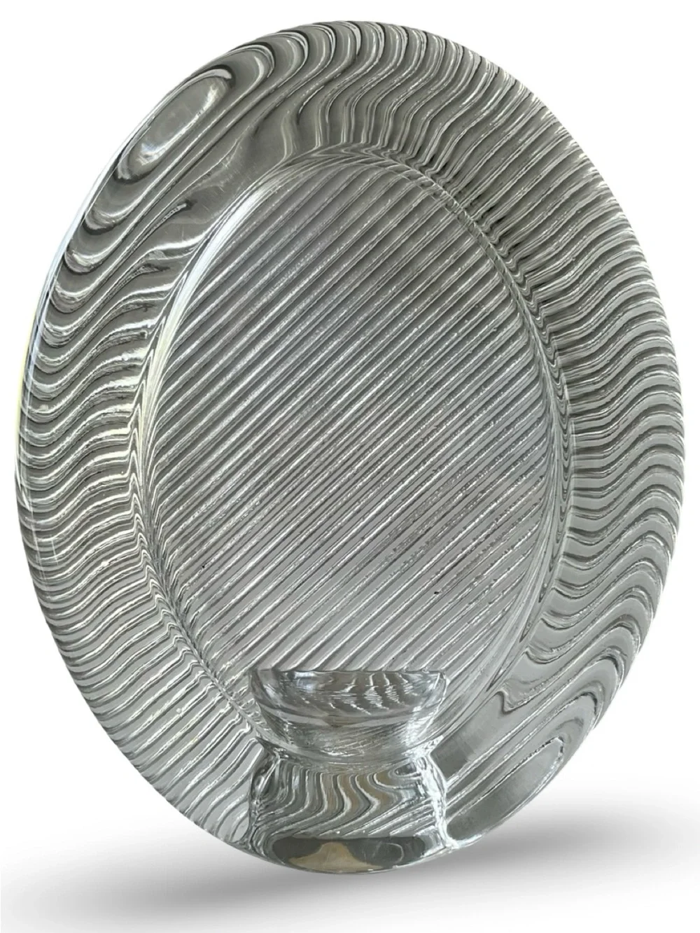 Elegant 80s Mikasa Crystal Oval Picture Frame
